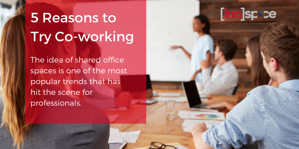 5 reasons to try co-working. Shared office space is a popular trend for professionals.