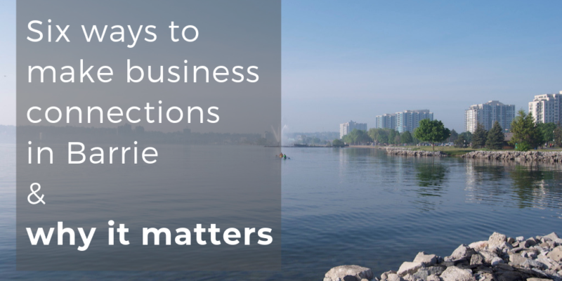 Six ways to make business connections in Barrie & why it matters. A morning view of Kempenfelt Bay in Barrie, Ontario from across the water.
